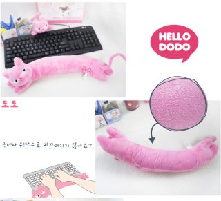 Pink Cat Dodo Fleece Keyboard Wrist Cushion Wrist Rest Protect Your