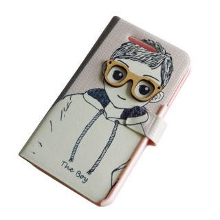 Lovers Design Cute 3D Boys Leather Wallet Book Flip Skin Case for