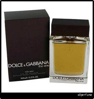 The One Dolce Gabbana 3 4 EDT 3 3 oz Men Cologne 737052036649