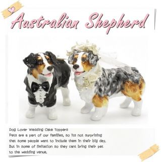  Toppers Australian Shepherd Dog Lover Figurine Table Reception