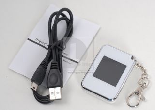  inch LCD White Digital Photo Picture Frame w/Keychain POF13+USB Cable