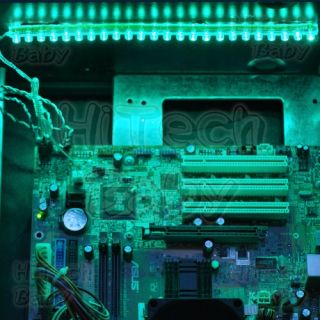 10 Neon Green Computer DIY Desktop Case LED Light Kit