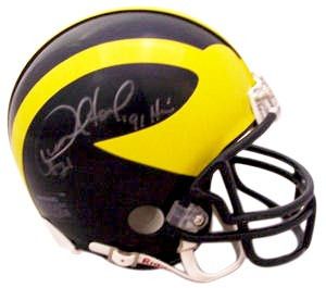 Desmond Howard Signed Michigan Heisman Mini Helmet COA