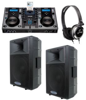 CORTEX DMIX 300 PRO DJ  MUSIC IPOD MIXER (2) POWER DLS 15P 15 300W