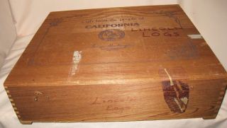  Golden State Box Factory CA Gov Deukmejian Full w Lincoln Logs