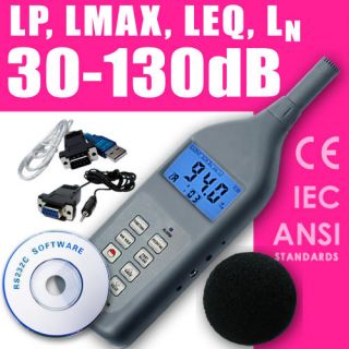 SL5868P Digital Sound Level Meter CD Software USB Cable DB