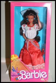 Vintage Barbie Doll Mexican Dolls of World New 1988