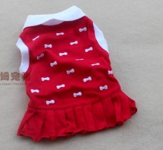 102 New Fall Winter Lapel Polo Dress Small Dog Clothes Pet Clothing XS