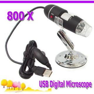 2MP 800X USB Digital Microscope Endoscope 8 LED Magnifier Camera PC