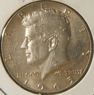 1965 P Silver Kennedy Half Dollar AU BU