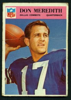1966 Philadelphia Football 61 Don Meredith Dallas Cowboys Card
