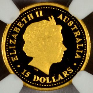 2004 P Australia 1 10 oz Gold Kangaroo Nugget $15 NGC PF69 UC SKU26975