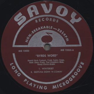 Donald Byrd Byrds Word Savoy MG 12032 LP