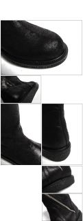 FX Men Crack Oil Leather Diagonal Zip Knee High Boots Replica Mex