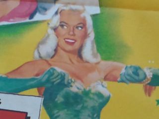 Signed Mamie Van Doren 1955  AinT Misbehavin Original Movie Poster