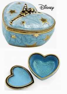 Disney Tinkerbell Keepsake Jewelry Box and Silver Tink Earrings 2 Item