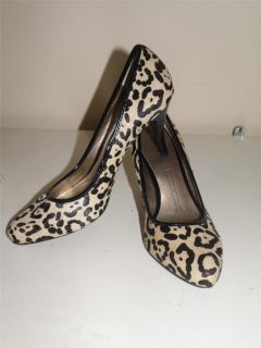 Donna Karan DKNYC Cheetah Leopard Print Calf Hair Leather Foxy Pumps 7