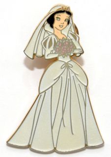 Disney Pin WDW Bride Series Snow White White Dress Glitter RARE