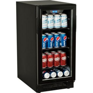   In Beverage Cooler Glass Door Refrigerator Wine Drink Compact Fridge
