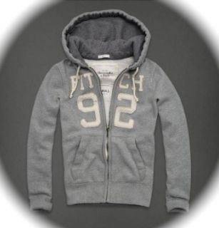 NWT ABERCROMBIE FITCH MENS DOUGLASS MOUNTAIN GRAY HOODIE JACKET SIZE S