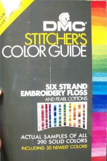 DMC Floss Perle Color Card with Actual Thread Samples