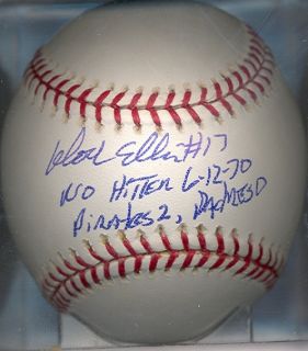 Dock Ellis Pittsburgh Pirates Autographed Baseball COA