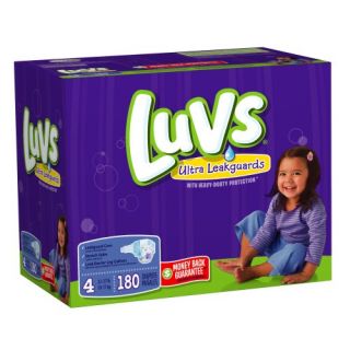 Luvs Ultra Leakguards Diapers Case of 180 Count Size 4