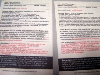Alcatraz Prisoner Cards Mug Shots Records Wardens Guards Statistics
