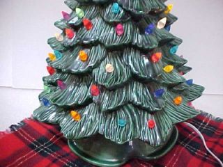 Vintage Doc Holliday Mold 1981 Ceramic 2 PC Lighted Christmas Tree 16