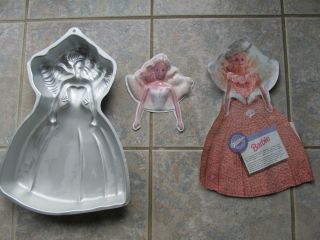 Wilton BARBIE Doll 1992 Cake Pan Mold with INSERT AND FACE 2105 2551