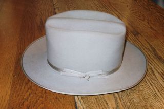 Vintage Gray Fawn Mens Stetson Open Road Cowboy Hat 3X Beaver Size in