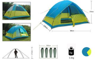 Outdoor Sports Camping Tent 4 Season 6 Persons Hiking Party Tent Fun