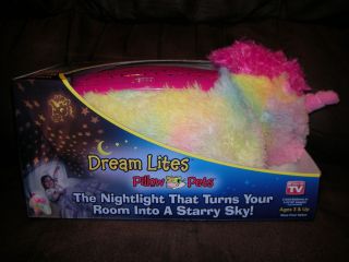 NEW Dream Lites Lights Rainbow Unicorn Pillow Pets As Seen On TV HARD