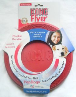 Kong K9 Red Flyer Natural Rubber Frisbee Dog Toy Disc