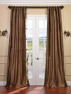 mocha textured dupioni silk curtains drapes luxurious affordable