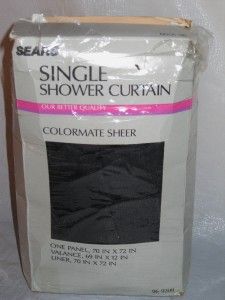  Single SHOWER CURTAIN Colormate Sheer 1 Panel, Valance, Liner
