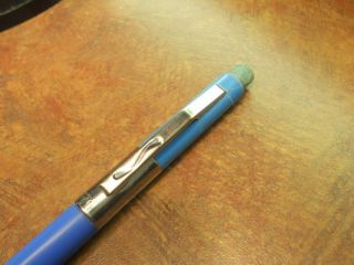 1768 Vintage Mech Pencil Scripto Two Tone Blue Functional with Eraser