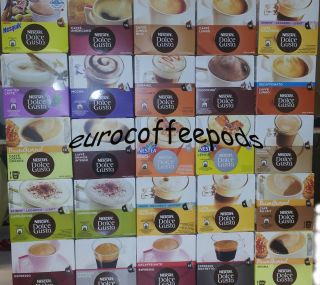 50 x Nescafe Dolce Gusto Coffee Capsules 29 flavours 2 Choose from