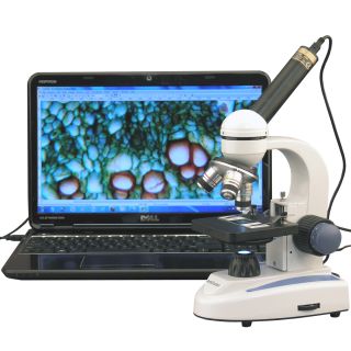  Biology Science Metal Glass Student Microscope +2MP USB Digital Camera