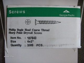 Georgia Pacific 3 5000 Drywall Screws Coarse 6 x 2