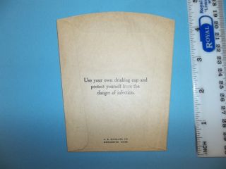  Life Insurance paper drinking cup US envelope Worcester Mass