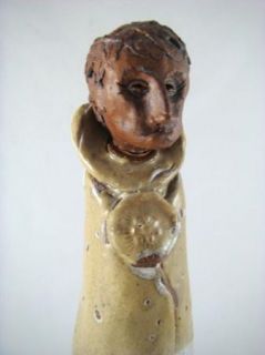  Tall Pottery Sculpture Elderly Woman Signed Don H 17 5 8