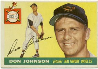 1955 Topps Hi 165 Don Johnson Orioles EX 1011