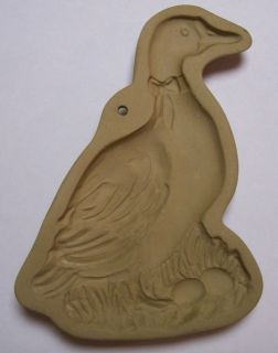 Brown Bag Cookie Art Hill Design Inc. 1984 Duck With Eggs Bow Mold