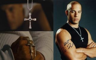Hot The Fast and The Furious Dominic Torettos Cross Pendant 26 Chain