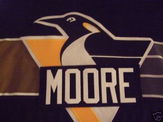 DOMINIC MOORE WBS PITTSBURGH PENGUINS GAME USED ISSUED HOCKEY JERSEY