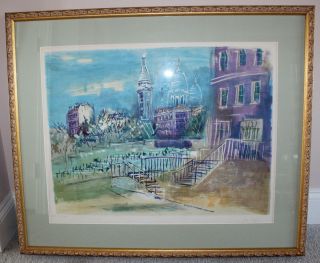 Jean Dufy Lithograph Signed and Numbered Beautifully Framed