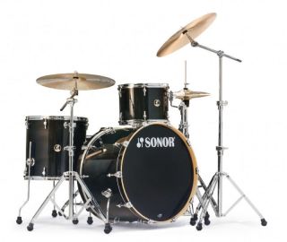   SONOR SSE11 ARENA MAPLE C3 DRUM SHELL PACK IN TRANSPARENT BLACK MORE