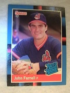 1988 Don Russ Leaf John Farrell Rated Rookie Indians