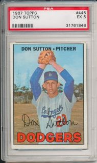 Don Sutton 1967 Topps 445 – PSA 5 EX – Dodgers – SKU 574 2